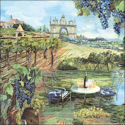 Decoupage Paper Napkins - Outdoor/Scenic - Vineyard (1 Sheet)