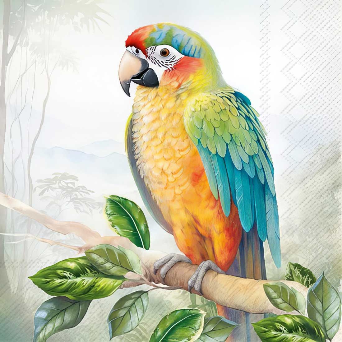 Decoupage Paper Napkins - Bird - Exotic Parrot (1 Sheet)