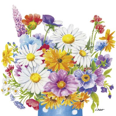 Decoupage Paper Napkins - Floral - Flower Vase (1 Sheet)