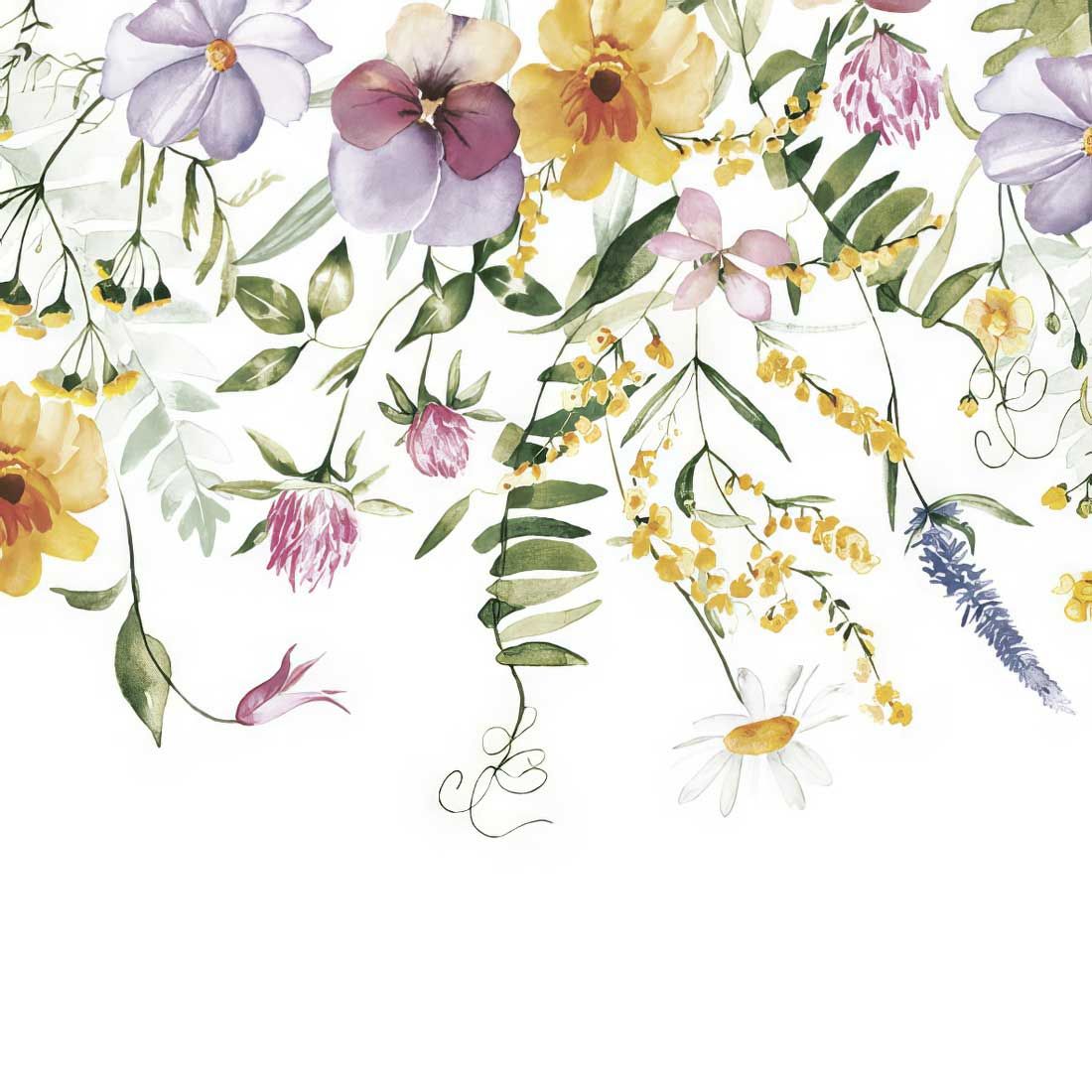 Decoupage Paper Napkins - Floral - Spring Flowers Garland (1 Sheet)