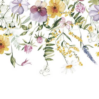 Decoupage Paper Napkins - Floral - Spring Flowers Garland (1 Sheet)