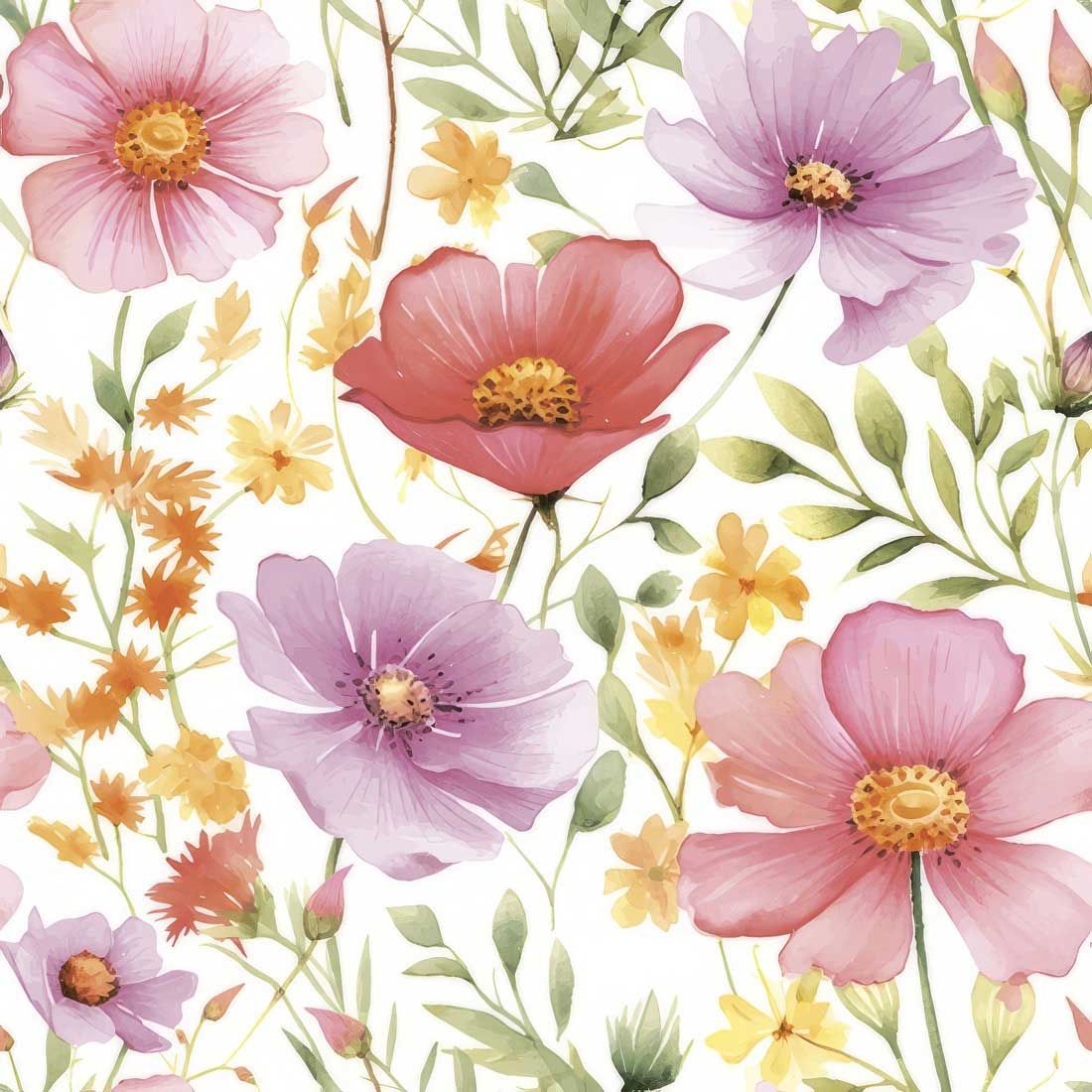 Decoupage Paper Napkins - Floral - Romantic Flower Meadow (1 Sheet)