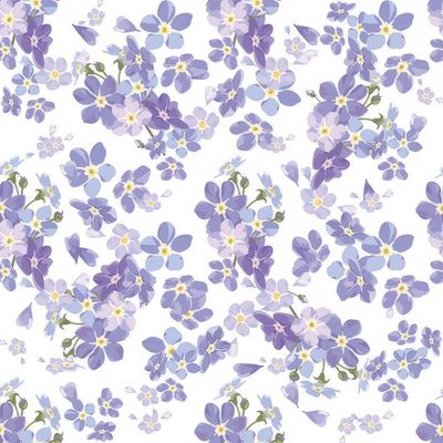 Decoupage Paper Napkins - Floral - Delicate Forget-Me-Nots (1 Sheet)