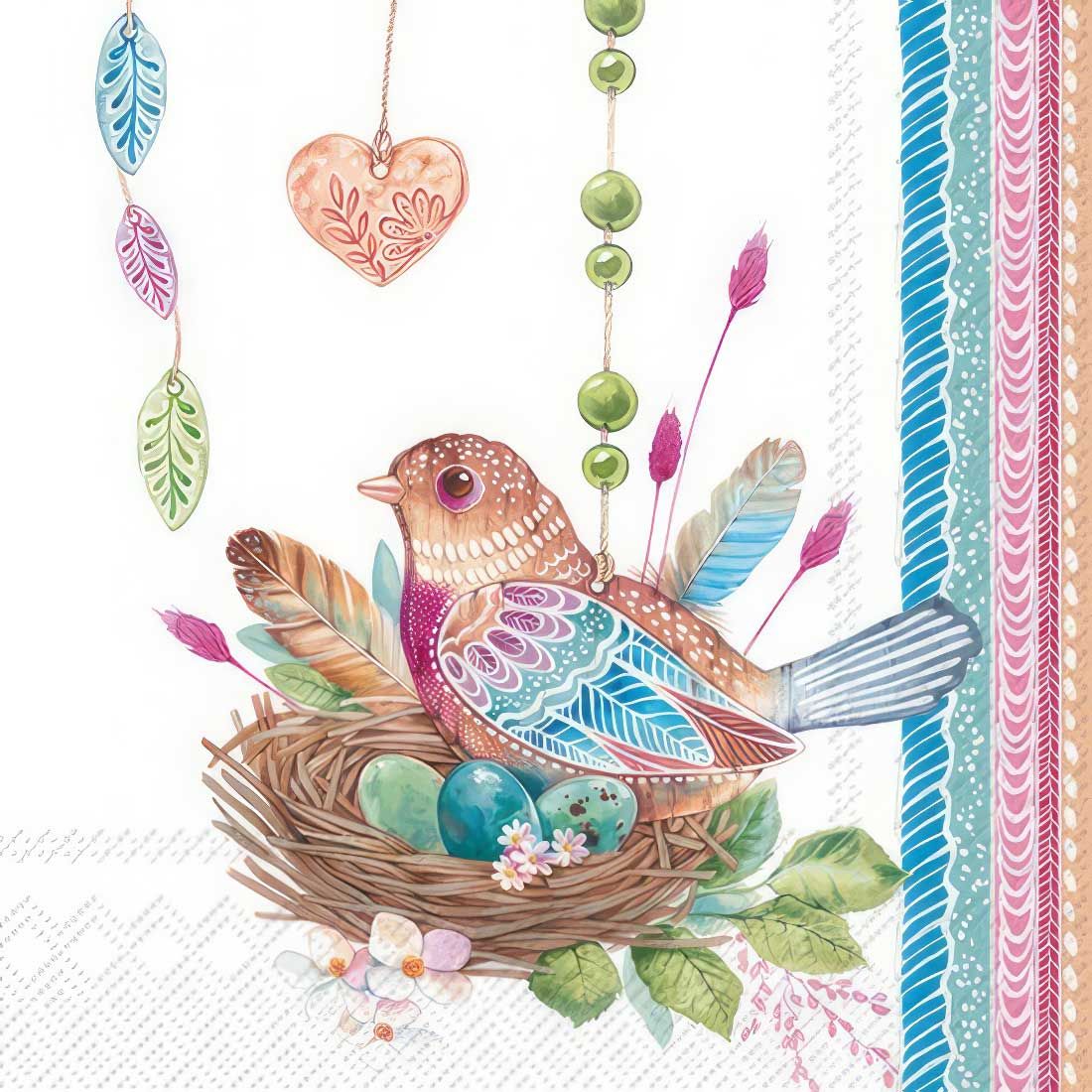 Decoupage Paper Napkins - Bird - Easter Delights (1 Sheet)