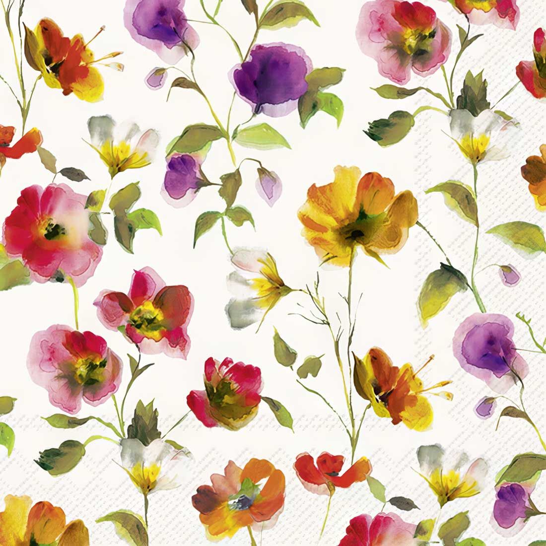 Decoupage Paper Napkins - Floral - Flowers Of Summer (1 Sheet)