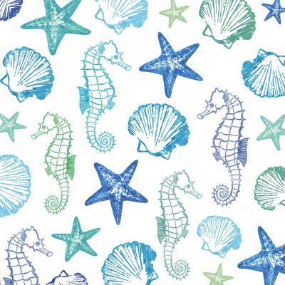 Decoupage Paper Napkins - Marine/Beach - Aquarell Seaside (1 Sheet)