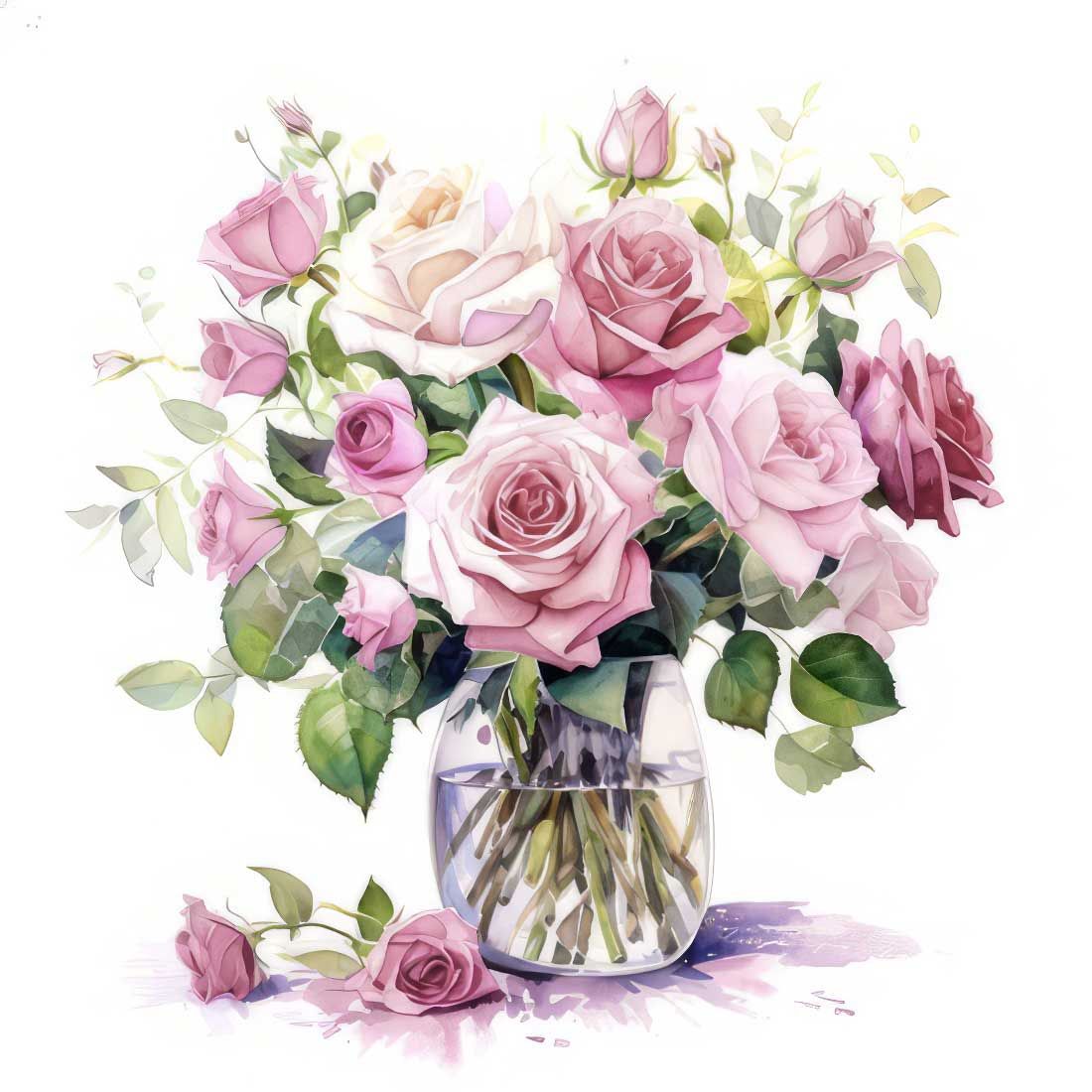Decoupage Paper Napkins - Floral - Mazzetto Di Rose Rosa (1 Sheet)