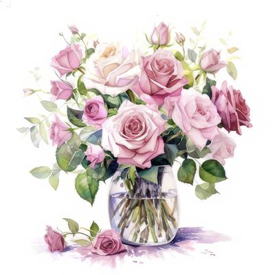 Decoupage Paper Napkins - Floral - Mazzetto Di Rose Rosa (1 Sheet)