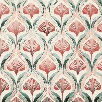 Decoupage Paper Napkins - Pattern - Flora Coral Leaves Pattern (1 Sheet)