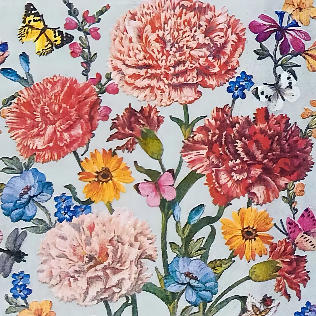 Decoupage Paper Napkins - Floral - Dalida Greige (1 Sheet)