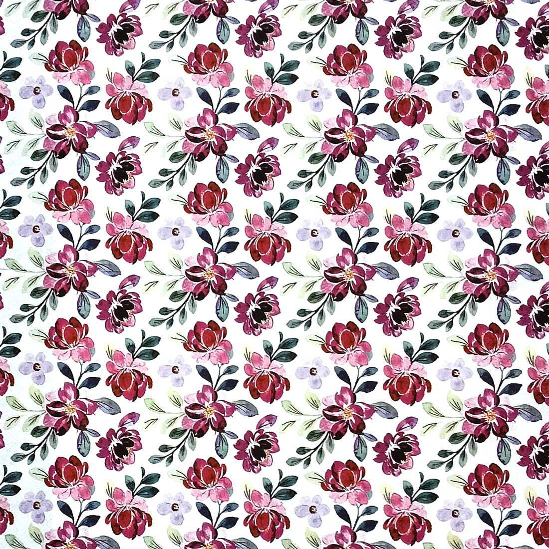 Decoupage Paper Napkins - Floral - Lilac Floral Pattern (1 Sheet)