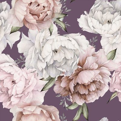 Decoupage Paper Napkins - Floral - Peonies On Lilac (1 Sheet)