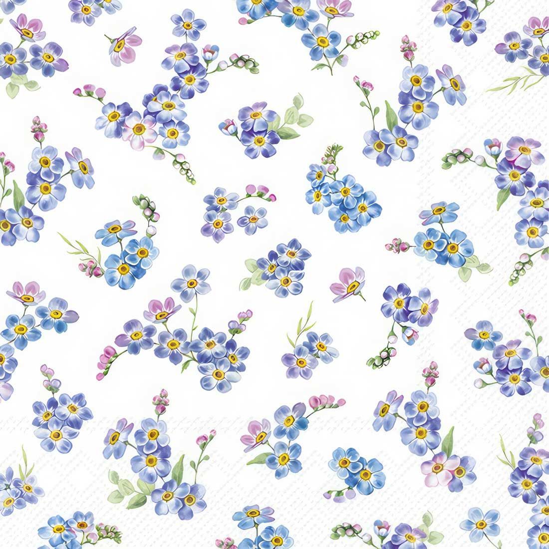 Decoupage Paper Napkins - Floral - Valeria White (1 Sheet)
