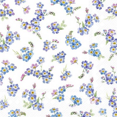 Decoupage Paper Napkins - Floral - Valeria White (1 Sheet)