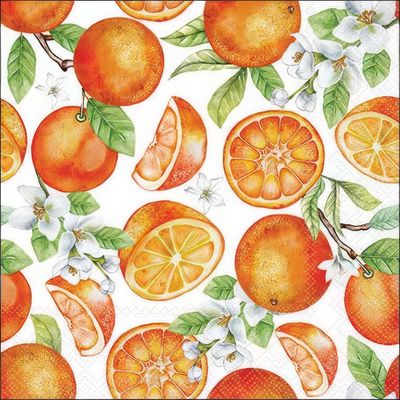 Decoupage Paper Napkins - Food &amp; Drinks - Juicy Oranges (1 Sheet)