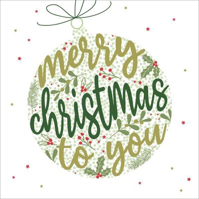 Decoupage Paper Napkins - Christmas/Xmas - Merry To You (1 Sheet)