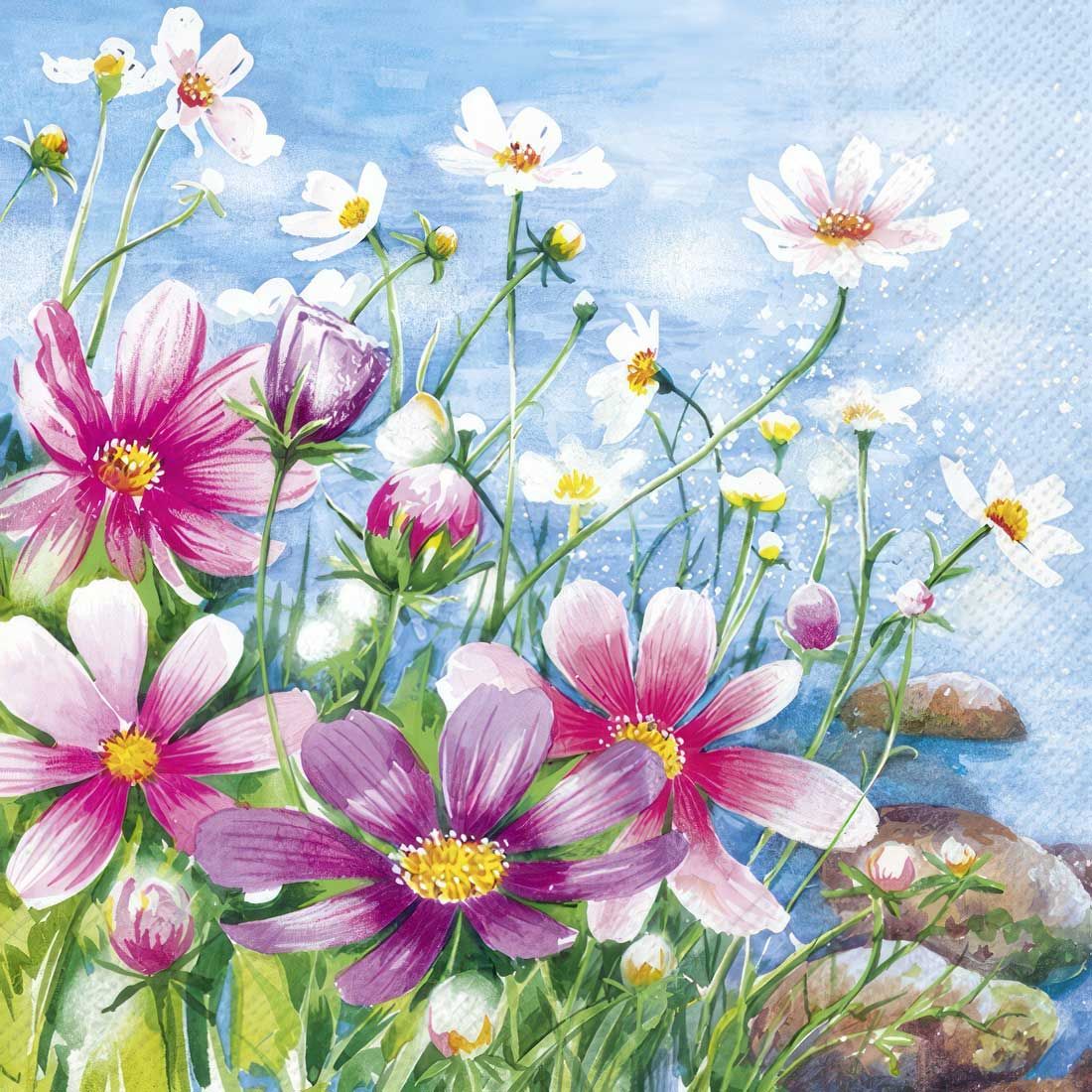 Decoupage Paper Napkins - Floral - Katy (1 Sheet)