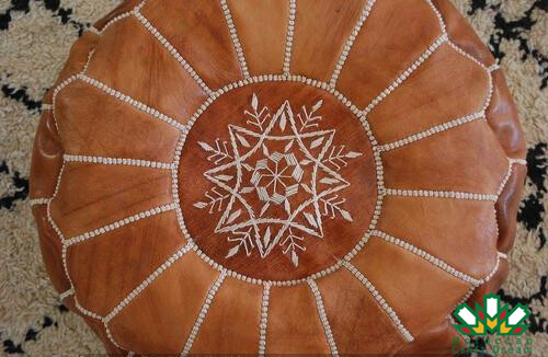 MOROCCAN POUF BROWN 1