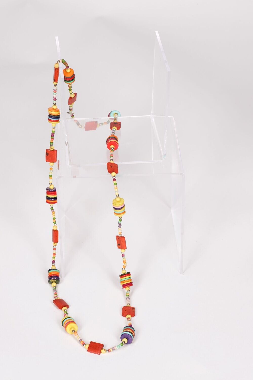 Sautoir mini rondelle multicolore