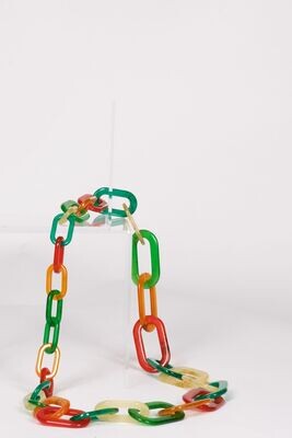 Collier résine maille multi foncé