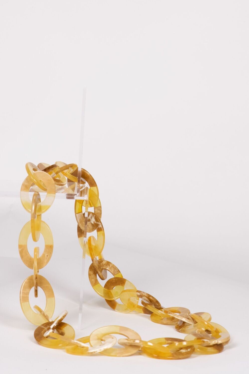 Collier maille résine clair