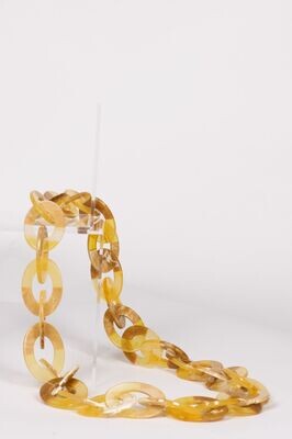Collier maille résine clair