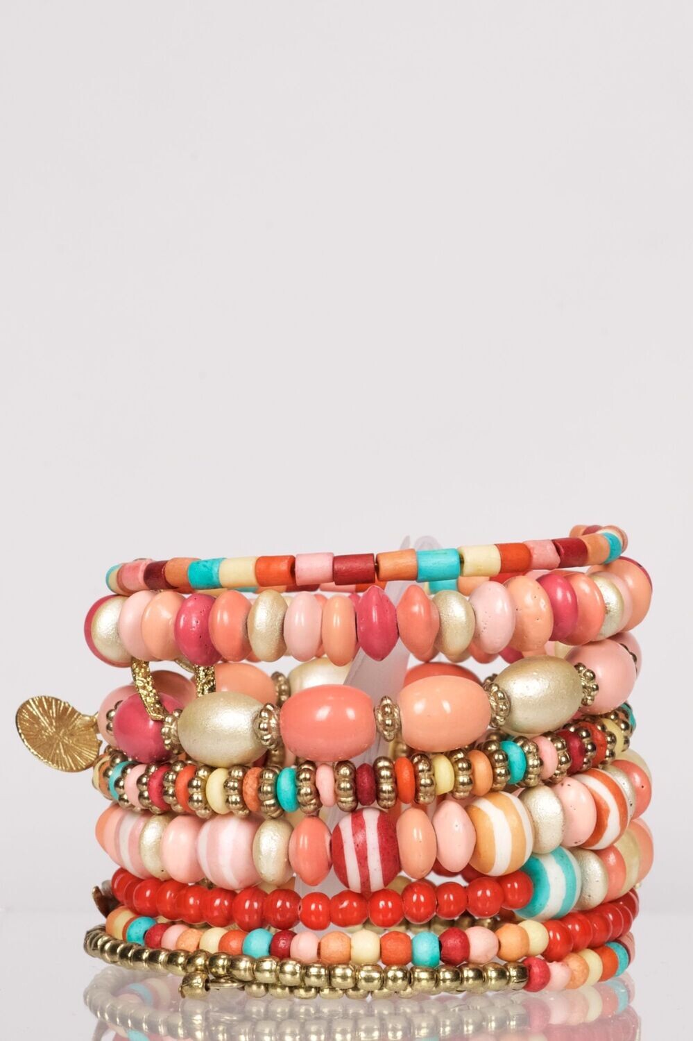 Bracelet spiral rose clair