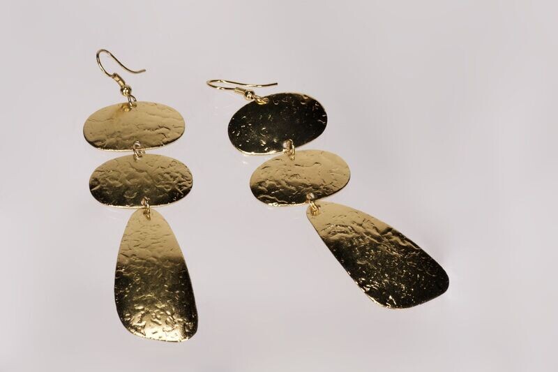 Boucles d'oreilles ovales dorées