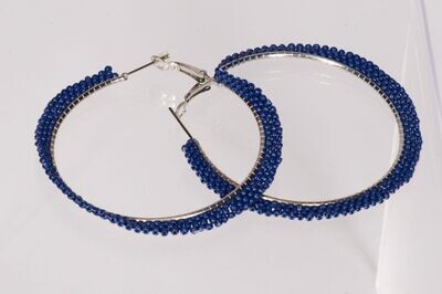 Boucles d'oreilles créoles fines perles
