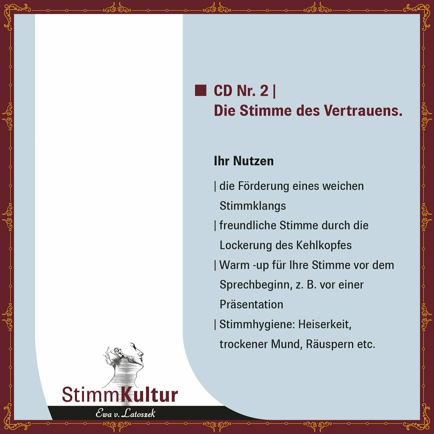 CD2 Stimme des Vertauens.  Ewa v. Latoszek