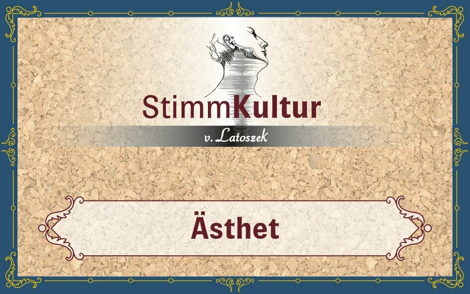 Aussprache-Tool. Ästhet - Korken.  Ewa v. Latoszek