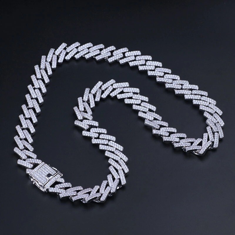 14MM Miami Prong Set Cuban Chain
