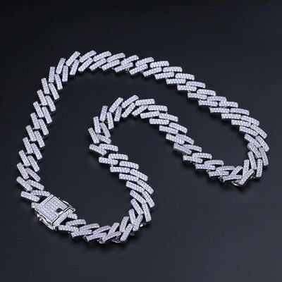 14MM Miami Prong Set Cuban Chain
