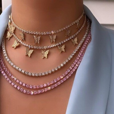 Butterfly Charm Choker