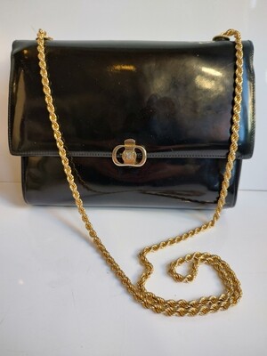Celine patent leather on chain bag