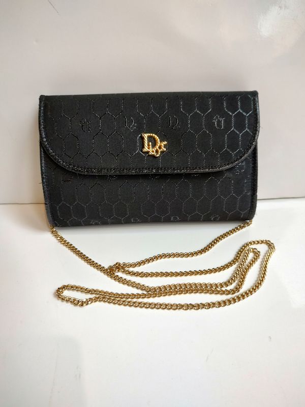 Christian Dior black chain bag