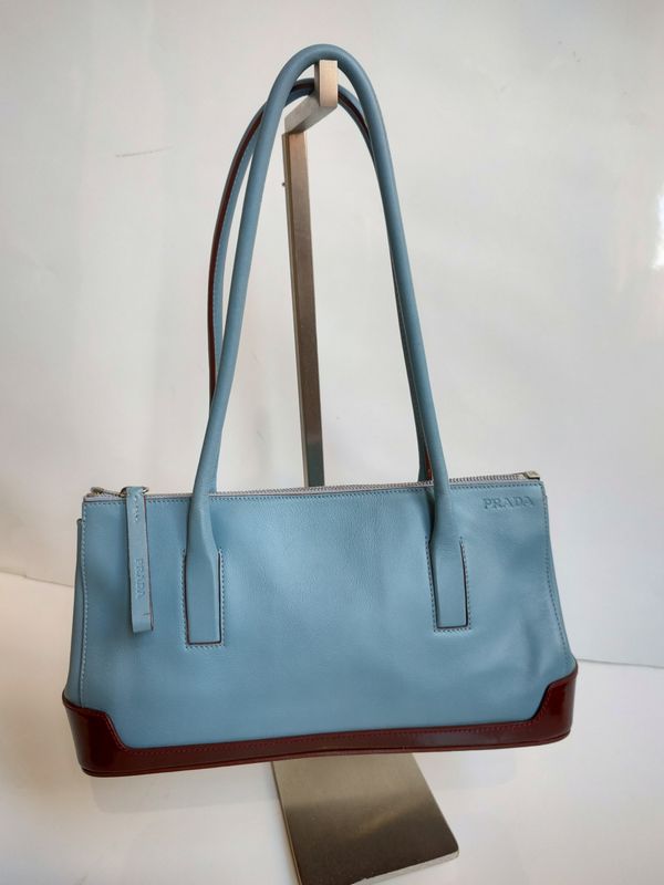 Prada turquoise shoulder bag