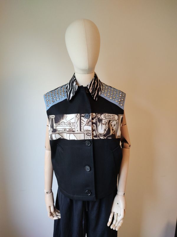 Prada SS2018 comic vest