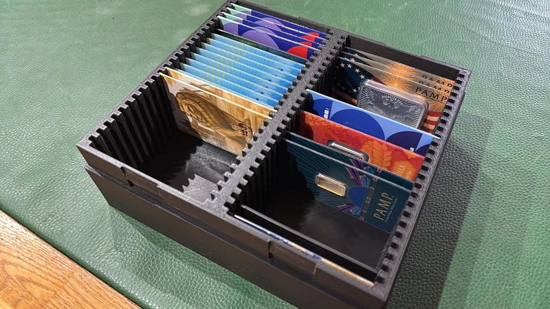 Assay storage box with lid x50 capacity with or without sleeves Assay storage box with lid x50 capacity with or without sleeves