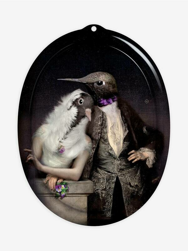 Galerie De Portraits Oval Tray The Lovebirds - Ibride
