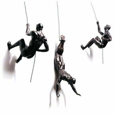 Set of 3 Bronze Hanging Men
