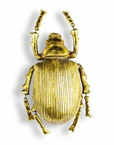 Small hanging beetle in gold