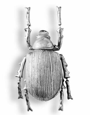 Small Hanging Beetle in Silver