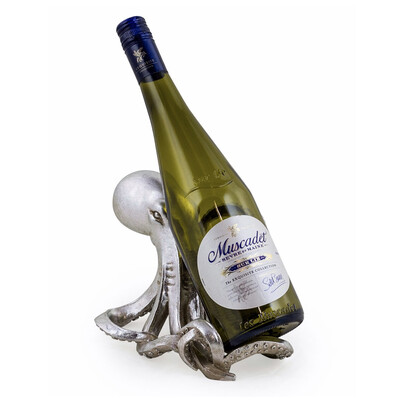 Silver Octopus Wine Bottle Holder