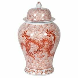 Red Dragon Lidded Jar
