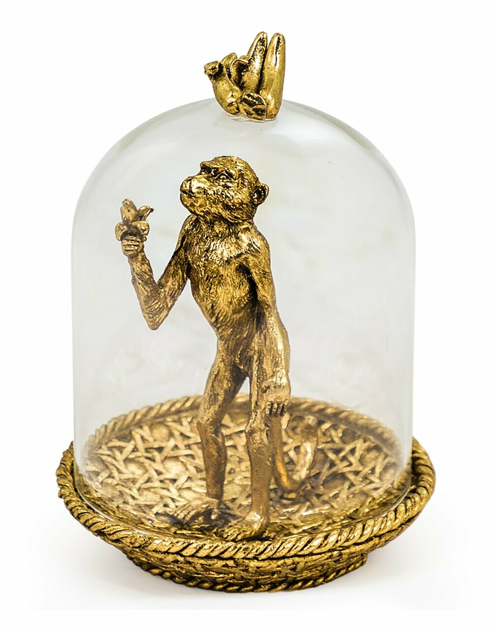 Golden Hungry Monkey In Glass