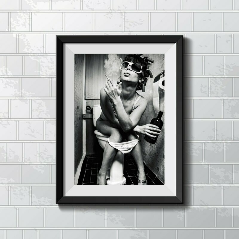 Toilet Drunk Wall Art