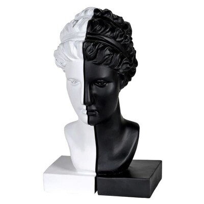 Black & White Female Bust Bookends