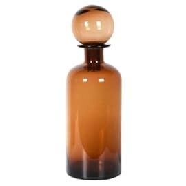 Large Amber Bottle With Ball Top