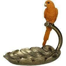 Carnaby Orange Resin Parrot Trinket Dish